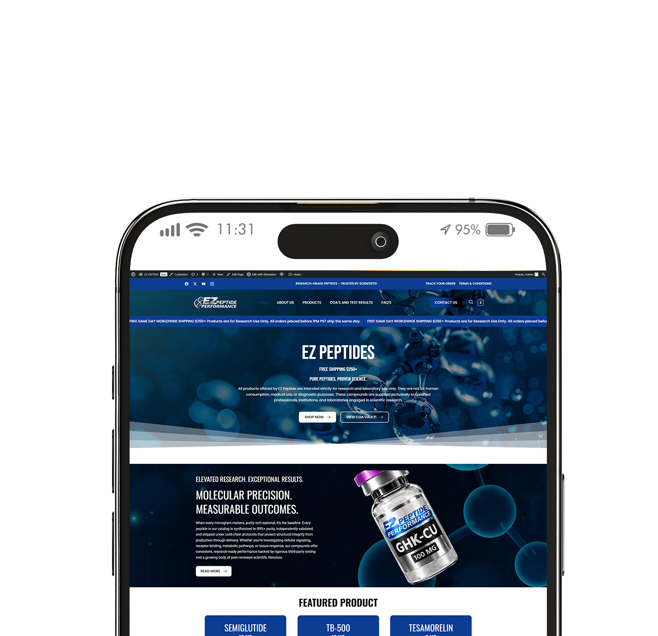 Batch tested product visual